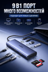 Док-станция USB-С 9-в-1, CM498A (85774) UGREEN