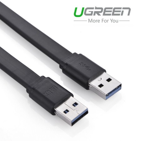 Кабель USB 3.0(m) - USB 3.0(m), 1m, плоский (UGREEN)