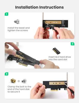 Переходник для M.2 NVMe с PCI-E 3.0x4 UGREEN