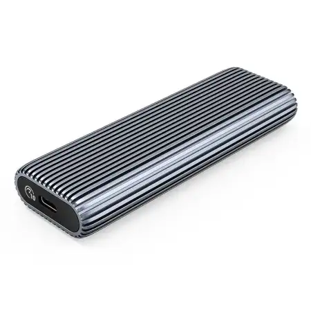Корпус для установки M.2 SSD накопителя NVME M-Key/B&M-Key USB 3.2 Gen 2 (ORICO-AM2C3-G2-GY-BP)
