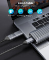 Корпус для установки M.2 SSD накопителя NVME M-Key/B&M-Key USB 3.2 Gen 2 (ORICO-AM2C3-G2-GY-BP)