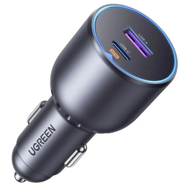 Автомобильное зарядное устройство QC3.0, PD3.0, 63W, (USB-C+USB-A) EC701 (35023) UGREEN