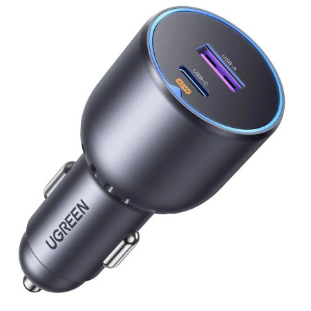 Автомобильное зарядное устройство QC3.0, PD3.0, 63W, (USB-C+USB-A) EC701 (35023) UGREEN
