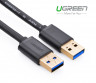 Кабель USB 3.0(m) - USB 3.0(m), round, 1m US128 (10370) UGREEN																