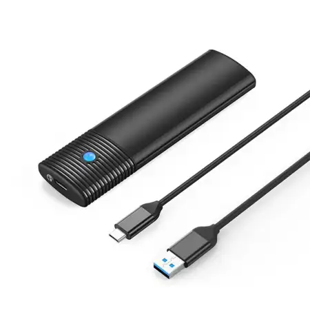 Корпус для установки M.2 SSD накопителя NVME M-Key/B&M-Key USB 3.2 Gen 2 (ORICO-PWM2-G2-BK-BP)