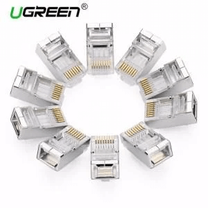 Коннектор RJ-45 (FTP) CAT 6, 10шт., NW111 (20333) UGREEN