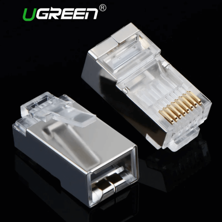 Коннектор RJ-45 (FTP) CAT 6, 10шт., NW111 (20333) UGREEN