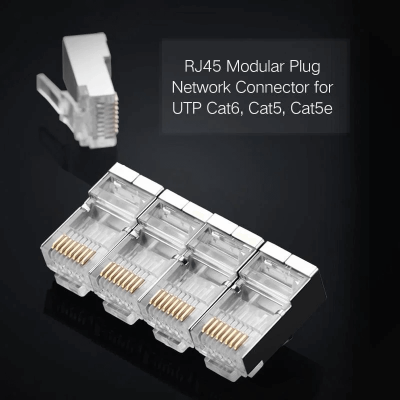 Коннектор RJ-45 (FTP) CAT 6, 10шт., NW111 (20333) UGREEN