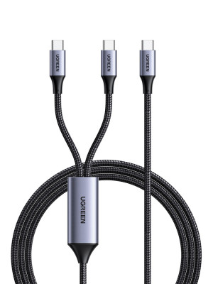 Кабель USB C - 2хUSB C, 480Mbps, 5A, QC4.0/PD3.0, 100W, 1.5m, US561 (35087) UGREEN