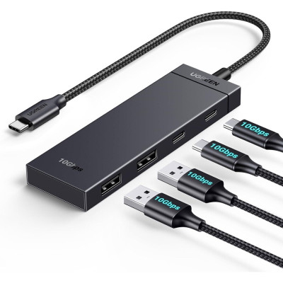 USB-C 3.2 HUB 2xUSB-A 3.2 + 2xUSB-C 3.2, 0.15m CM806 (35583) UGREEN