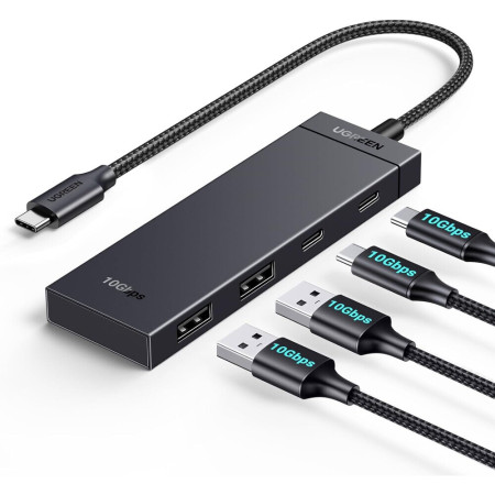 USB-C 3.2 HUB 2xUSB-A 3.2 + 2xUSB-C 3.2, 0.15m CM806 (35583) UGREEN