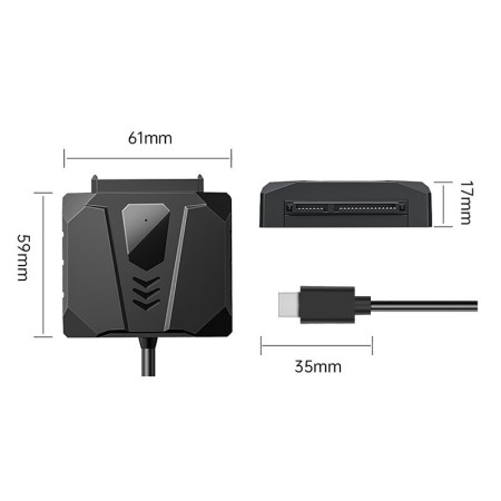 Адаптер с USB-C на 2.5" SATA (ORICO-UTS2-3CB-03-BK-BP)