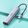 Конвертер USB 3.0 на LAN RJ-45,10/100/1000 Mbps + USB HUB 3 port, 0.2m CM475 (60554) UGREEN 