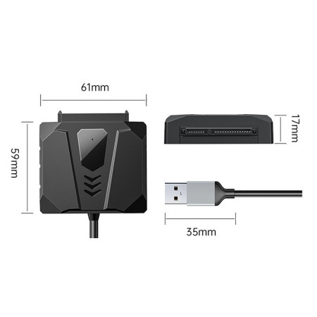 Адаптер с USB 3.0 на 2.5" SATA (ORICO-UTS2-3AB-03-BK-BP)