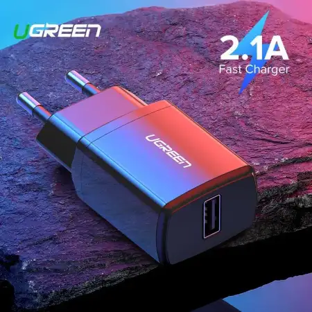 Зарядное устройство на 1xUSB, 2.1A/5V, 10.5W ED011 (50459) UGREEN