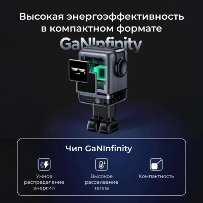 Зарядное устройство на 3xUSB-C+1 USB, 100W, QC4.0+, Nexode Robot GanN, X688 (45515B) UGREEN