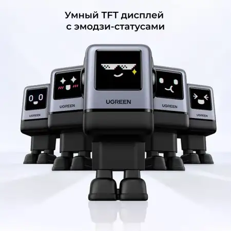 Зарядное устройство на 3xUSB-C+1 USB, 100W, QC4.0+, Nexode Robot GanN, X688 (45515B) UGREEN
