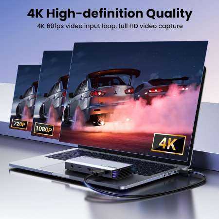 Устройство видеозахвата USB-A/USB-C 4K@60Hz CM700 (25173) UGREEN