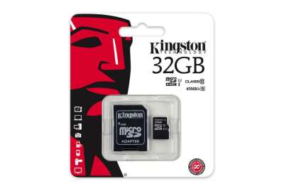 Карта памяти microSDHC Kingston 32GB (UHS-I, class 10)