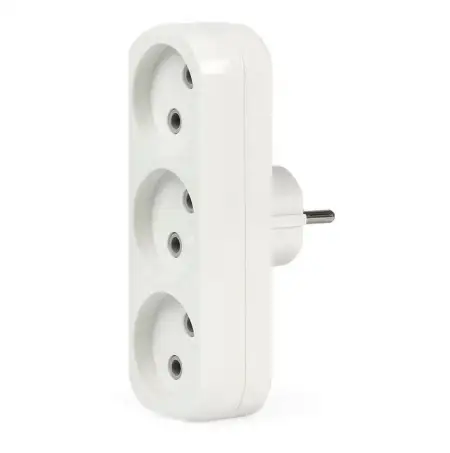 Тройник SmartBuy 3 розетки, 10А, без вкл., без заземления (SBE-10-A02-3)