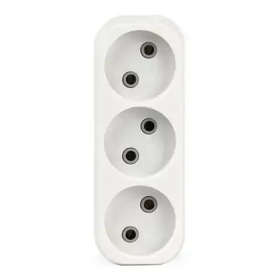 Тройник SmartBuy 3 розетки, 10А, без вкл., без заземления (SBE-10-A02-3)