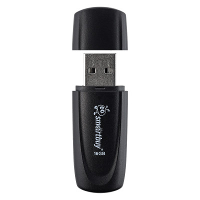 USB-накопитель, SmartBuy, Scout, SB16GB2SCK, 16GB, USB 2.0, Черный