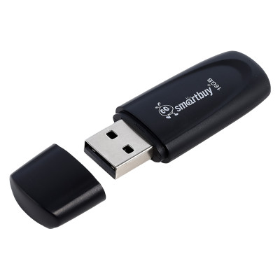 USB-накопитель, SmartBuy, Scout, SB16GB2SCK, 16GB, USB 2.0, Черный