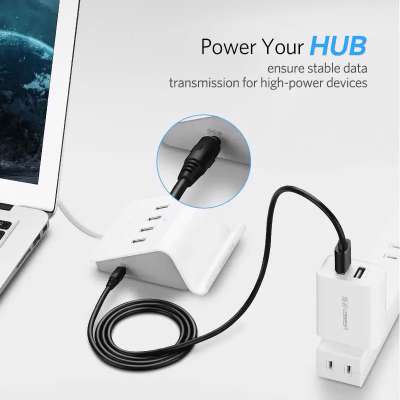 Кабель питания USB(m) на 5V/2A, 3.5мм, 1м. US277 (10376) UGREEN