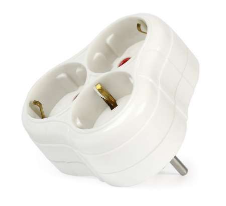 Тройник SmartBuy 3 розетки, 16А, без вкл., с заземлением (SBE-16-A01-3z)