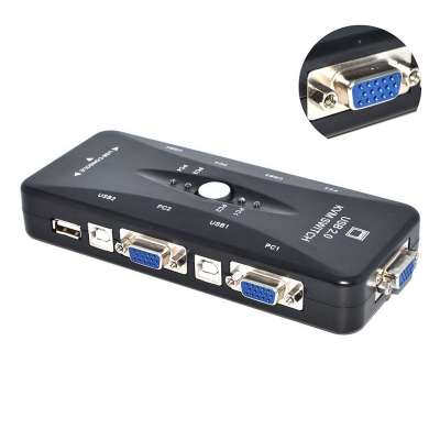 KVM Switch VGA + USB 4 port (FJ-4UA) 