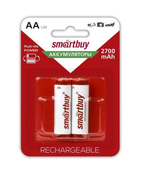 Батарейка Smartbuy AA, аккумуляторы 2700mAh