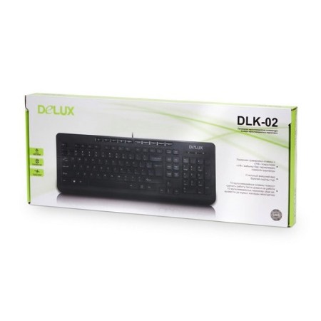Клавиатура проводная Delux, DLK-02UB, USB