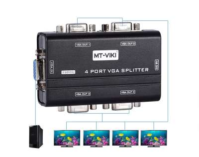 VGA 4 port Splitter (Устройство позволяет передавать VGA сигнал на 4 монитора)
