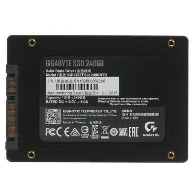 SSD-накопитель Gigabyte SSD 240Gb, 2.5", SATA-III 6Gb/s, GP-GSTFS31240GNTD