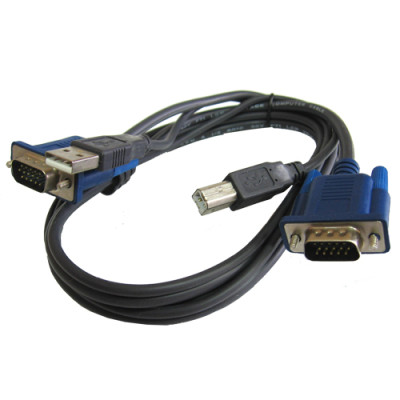 Кабель KVM USB+VGA, 1.5m