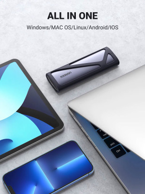 Корпус для установки M.2 SSD накопителя SATA M+B key/NVME M-Key (USB 3.1 Gen 2) CM400 (90264) UGREEN