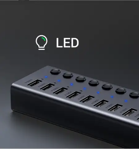 USB 3.0 HUB 7 port + доп.питание CM481 (90307) UGREEN