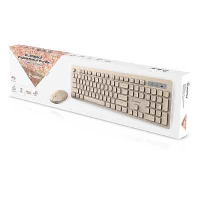 Клавиатура + мышь беспроводная, мембранная SmartBuy SBC105AGC, Бежевый (SBC105AGC) 1 х ААА