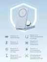 Беспроводное магнитное зарядное устройство 3-в-1, Wireless 25W, W757 (65901) UGREEN