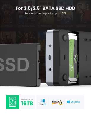 Корпус внешнего жесткого диска USB 3.0 SATA 3.5" CM301 (70798) UGREEN