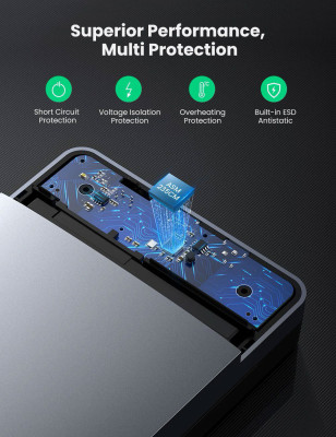 Корпус внешнего жесткого диска USB 3.0 SATA 3.5" CM301 (70798) UGREEN