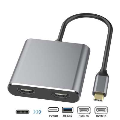 Конвертер USB 3.1m Type C на 2xHDMI