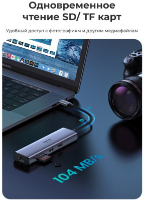 Док-станция USB-С 7-в-1, CM512 (60515) UGREEN