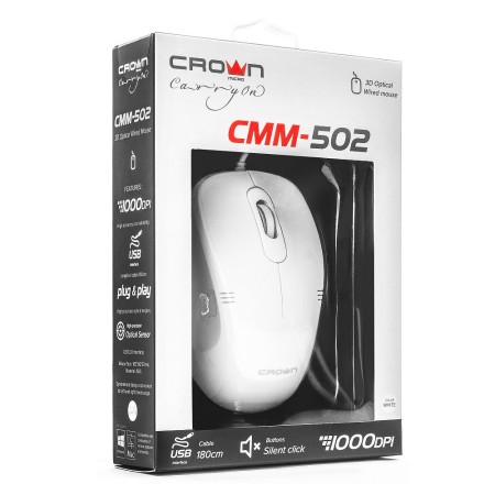Мышь оптическая Crown CMM-502