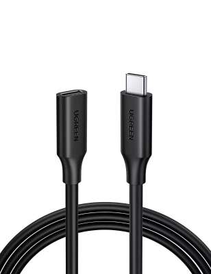 Кабель USB(m) C 3.1 Gen2- USB(f) C, 10Gbps, 5A, 100W, 1m. удлинитель US353 (10387) UGREEN