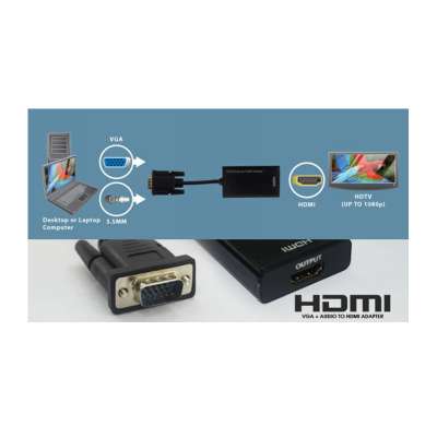 Конвертер с VGA + аудио на HDMI