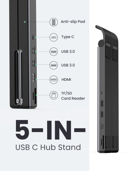 Конвертер USB 3.1(m) Type C на HDMI/CardReader/USB 3.0 HUB 2 port X-Kit UGREEN