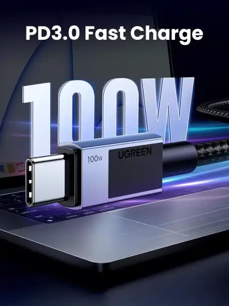 Кабель USB C - USB C, 480Mbps, 5A, QC4.0/PD3.0, 100W, 2m, L512 (45064) UGREEN