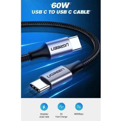 Кабель USB 3.1(m) Type C- USB 3.1(m) Type C, 1m, US261 (50152) UGREEN