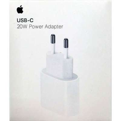 Адаптер Евровилка 220V на 1xUSB C, 3A/5V, 20W, QC 3.0 Apple